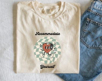 Accommodate Yourself SIMPLE Unisex Garment-Dyed T-shirt