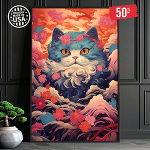 Cat 1000 Piece Puzzle, Jigsaw Adults, Kids - Ukiyo-e Style