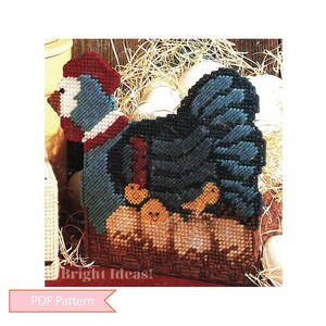 PDF • Padrão de cesta de frango em lona plástica • Cesta de lona plástica • Padrão de caixa de frango • Padrão de cesta • Download digital - BIPDF nº 117