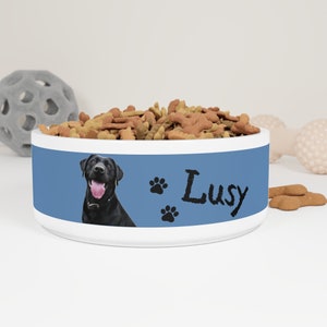 Personalized Pet Bowl CUSTOM Pet Bowl Dog Bowl Cat Bowl Pet Bowl with Name Bunny Bowl Unique Pet Gifts
