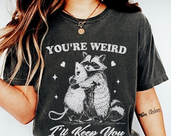Funny Raccoon & Possum Graphic Shirt - Unisex Comfort Colors Tee