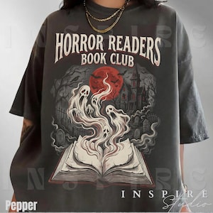 Horror Readers Book Club Shirt, Dark Academia Gothic Book Lover Unisex Tee, VT161
