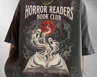 Horror Readers Book Club Shirt, Dark Academia Gothic Book Lover Unisex Tee, VT161