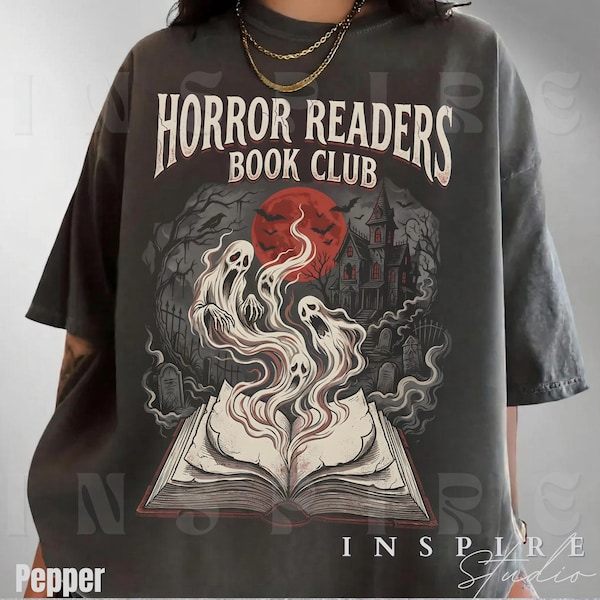 Horror Readers Book Club Shirt, Dark Academia Gothic Book Lover Unisex Tee, VT161
