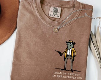 Cowboy Frog Meme Comfort Colors T-Shirt, Gen Z Humor, DT392