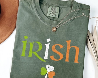 Comfort Colors Irish Shamrock T-Shirt, St Patricks Day Tee, DT576