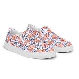 Vintage Blue Purple - Inspired By Harry Styles - Sustainably Made Women’s slip-on canvas shoes main image 1