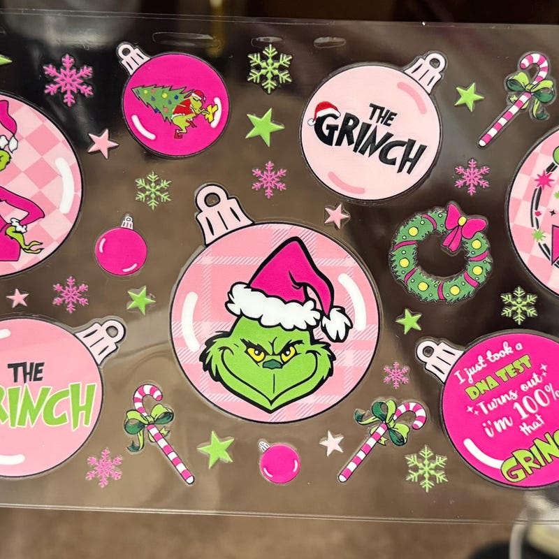 Clear Grinch Stickers - Etsy