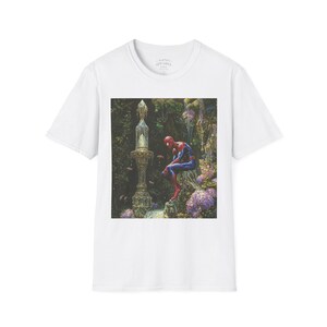 Spider-Man Forest Adventure Unisex T-Shirt, Fun Graphic Tee for Fans, Birthday Gift, Casual Outfit, Superhero Vibe, Comic Style