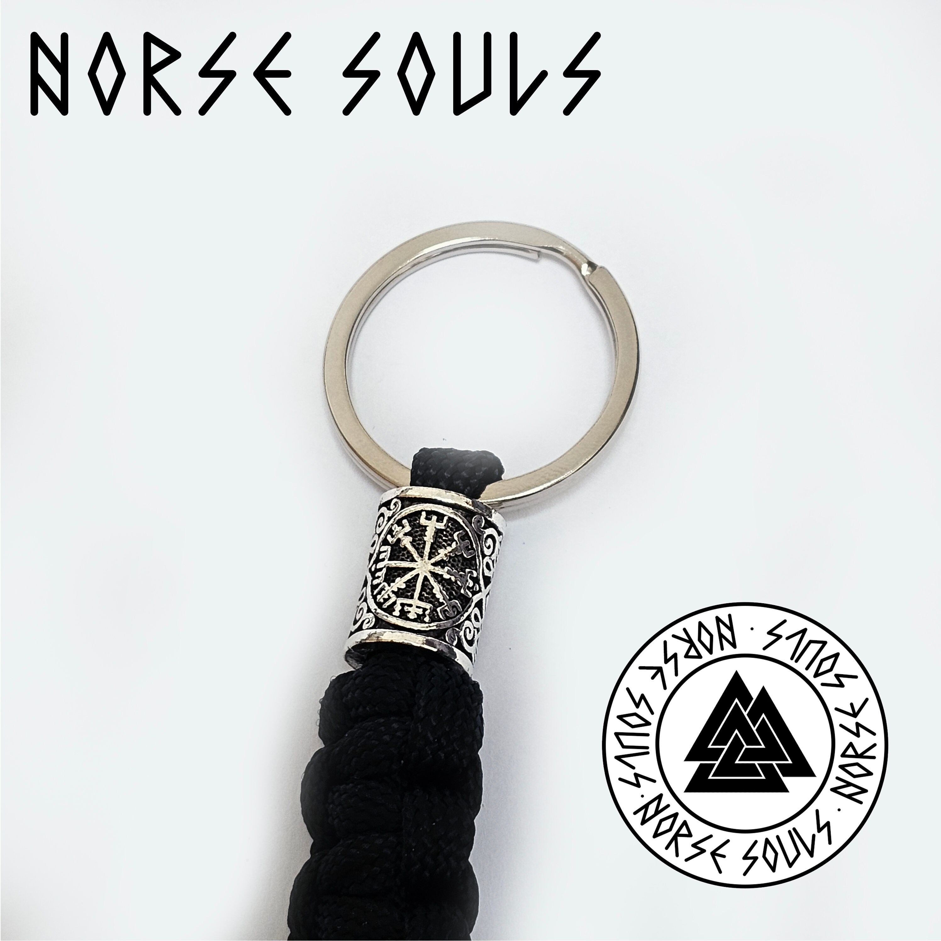 Odin Crow Skeleton Keychain Vikings Eagle's Head Pendant Keyring