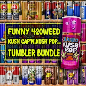 420 Weed Tumbler Wrap PNG, Funny Stoner Sublimation Design (Instant Download)