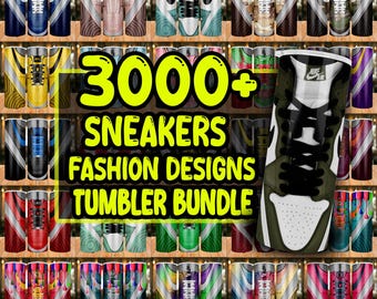 3000+ Sneakers & Kicks Tumbler Wrap Bundle | 20oz Skinny Sublimation PNG | Shoes Seamless Designs | Fashion Tumbler Wrap Instant Download