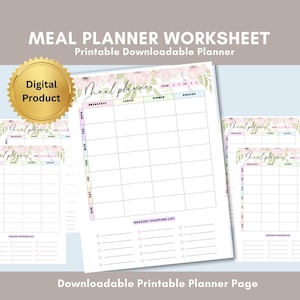 Sjabloon voor wekelijkse maaltijdplanner: afdrukbare maaltijdvoorbereiding (pdf-download)