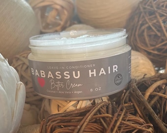 Babassu Hair Butter Cream: Leave-In Conditioner for Dry, Curly 4C Hair