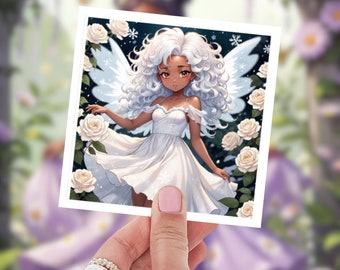 Snow Fairy Vinyl Sticker: Weatherproof Decal for Laptop, Water Bottle