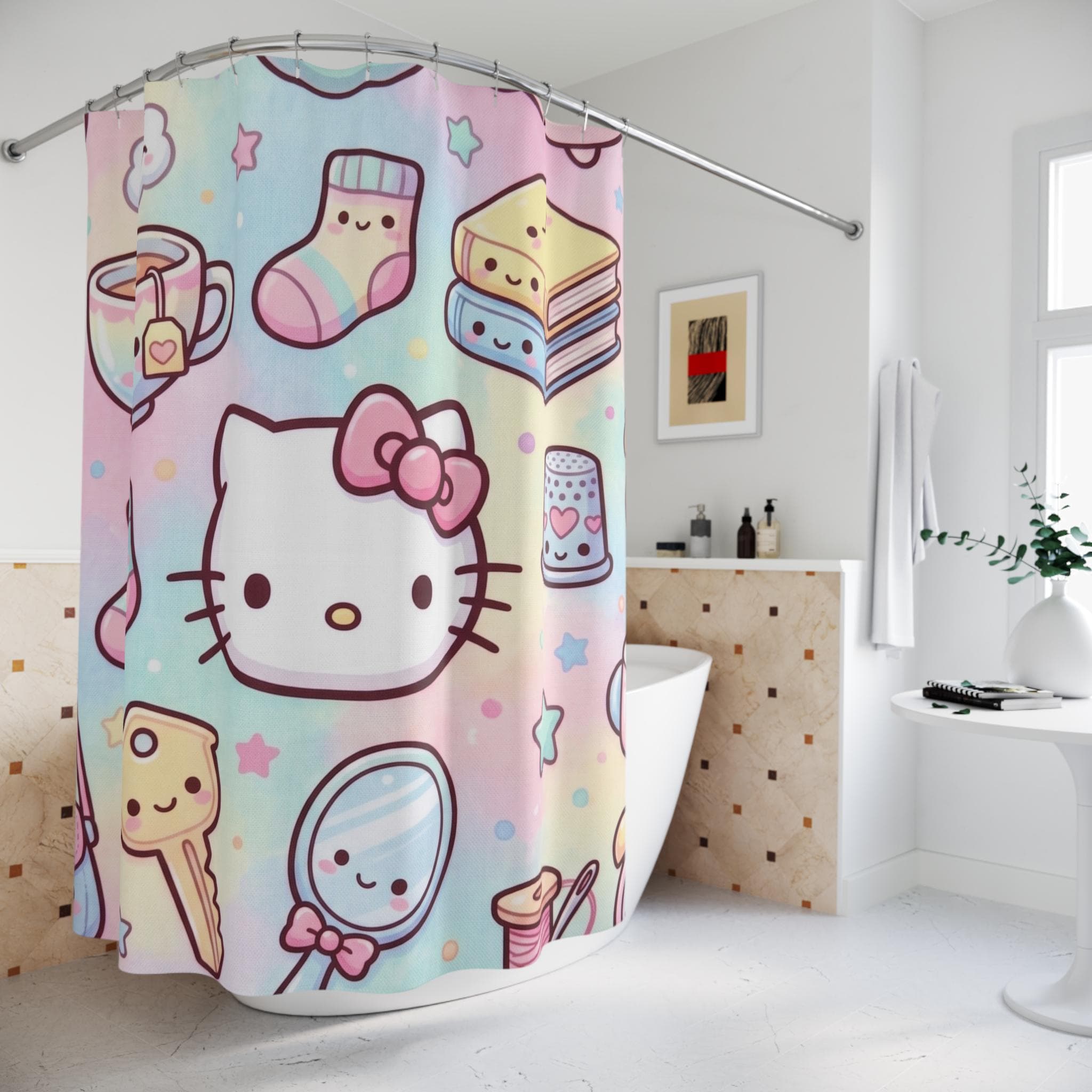 Hello kittys shower curtain - Etsy 日本