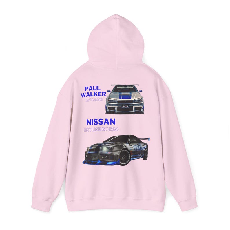 Vintage Retro Hoodie Damen Herren Paul Walker einzigartiges Kunst Motiv Unisex Heavy Blend Geschenk Geburtstag Weinachten Ostern Halloween Light Pink