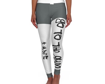 Yoga leggings for women with GYM motif, high waist