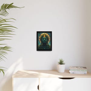 Image with frame find your balance art motif Matte Canvas, Black Frame Image with frame find your balance art motif