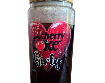 Cherry Girly Snowglobe Glass Cup