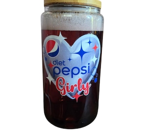 Diet Pepsi Girly Inspired Drinking Glass