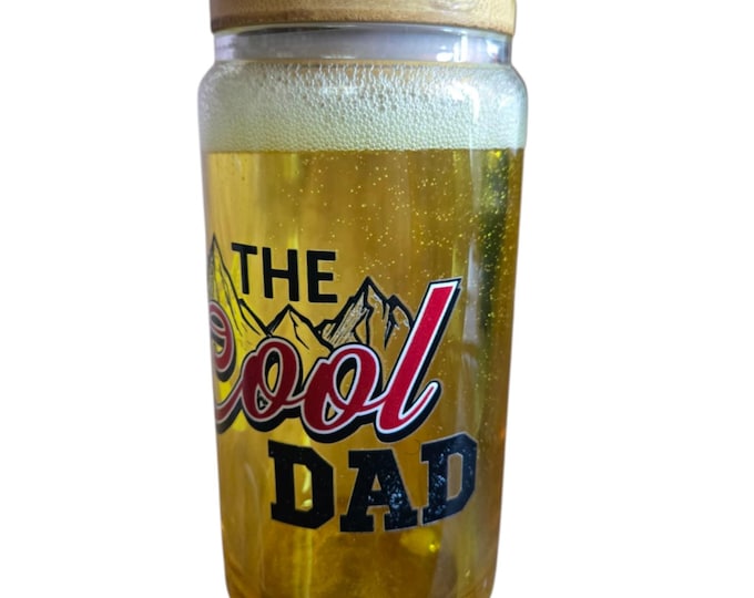 Cool Dad Beer Snow Globe Glass Cup