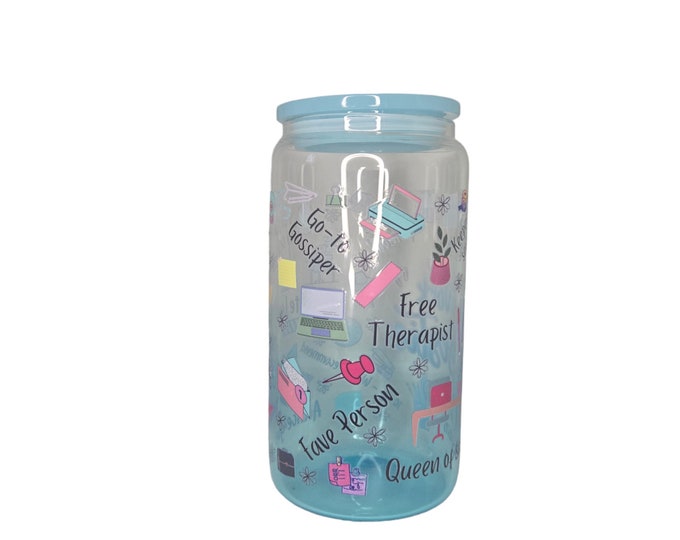 Work Bestie Glass Cup