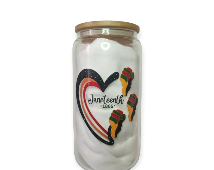 Juneteenth Love Glass Can