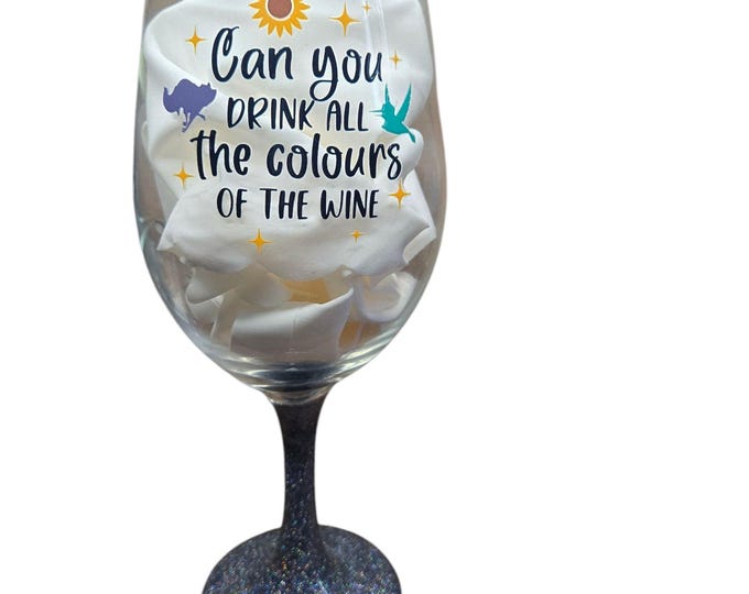 Stemmed Glitter Wine Glasses