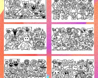 イタリアのブレインロット動物ぬり絵ページ1PNGと1PDFA4サイズ