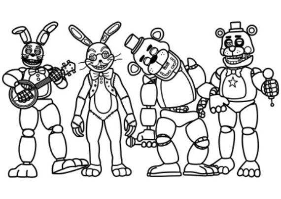 Fnaf 4 Coloring Pages - Il 570xN.6015046756 C9cb
