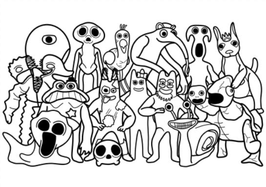 Garten of Banban 8 Coloring Page PNG and PDF A4 Size - Etsy