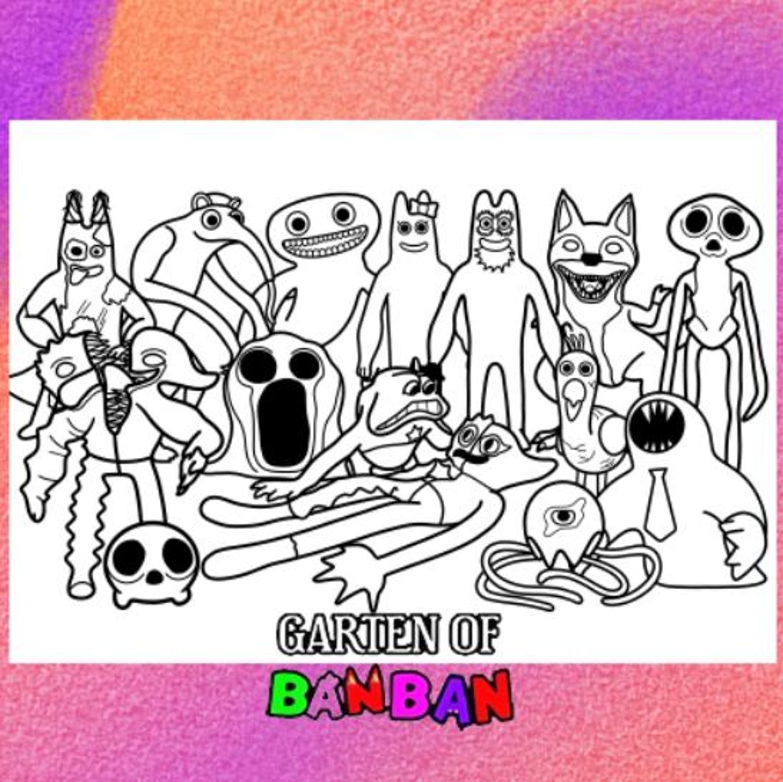 Garten of Banban 8 Coloring Page 1 PNG and 1 PDF A4 Size for Personal ...