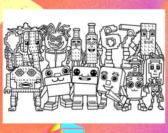Brainrot Coloring Page (1 PNG, 1 PDF Digital Download)