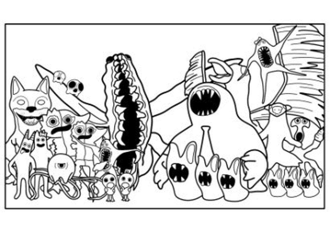 Garten of Banban 7 Coloring Page 1 PNG and 1 PDF A4 Size for Personal ...