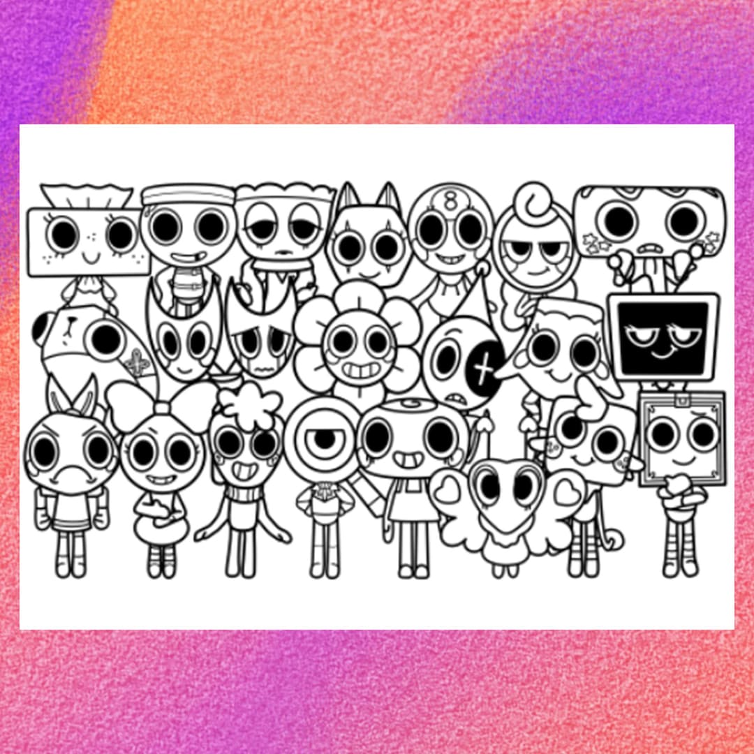 ダンディぬりえページ 1 PNG および 1 PDF A4 サイズ 個人使用