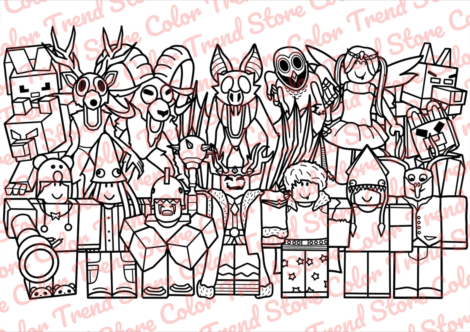 99 Nights Coloring Page 1 PNG and 1 PDF A4 Size / Digital Download - Etsy