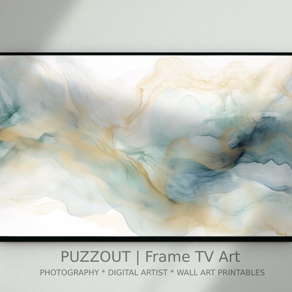 Abstract Smoke Art for Frame TV, Digital Download, Contemporary Fluid Artwork, Modern Home Decor, Large Scale Wall Art