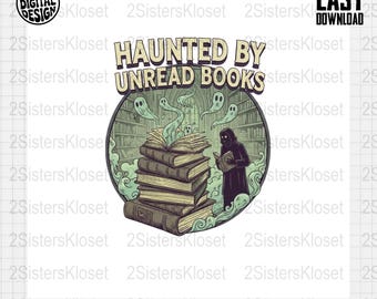 Eerie Library Ghost Print: Haunted Books, Dark Academia Digital Download