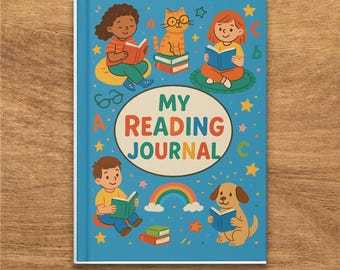 Kinder-Lesejournal: Bunt illustriertes Lese-Tagebuch - lustiges Lesetagebuch