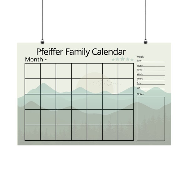 personalized acrylic dry erase calendar,customized family perpetual calendar,large wall calendar mountain for mom,monthly family calendar