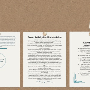 Printable Comfort Zone Activity Kit - therapy worksheets for adolescents, teens, young adults