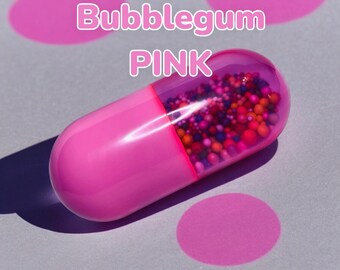 The Original - Giant Faux Pill Capsule - Bubblegum PINK - Resin Art Sculpture