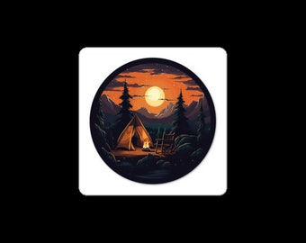 Camping Under Stars by Campfire Sticker