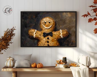 Gingerbread Man Oil Painting - Frame TV Art (Digital Download)