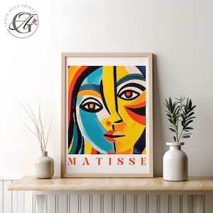 Henri Matisse Fauvism Female Portrait, Henri Matisse, Matisse Print, Matisse Digital Download, Modern Art Print, Fauvism Art, Matisse Poster