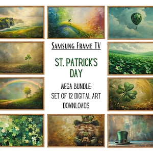 Frame TV St. Patrick&#39;s Day Art Bundle, St. Patrick&#39;s Day TV Art, St. Patty&#39;s Day TV Art, Frame Tv St. Patty&#39;s Art Bundle Digital Download