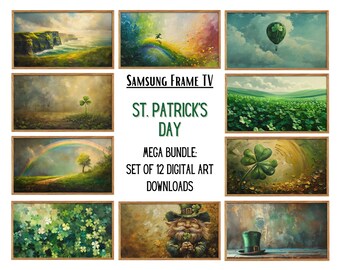 Frame TV St. Patrick&#39;s Day Art Bundle, St. Patrick&#39;s Day TV Art, St. Patty&#39;s Day TV Art, Frame Tv St. Patty&#39;s Art Bundle Digital Download