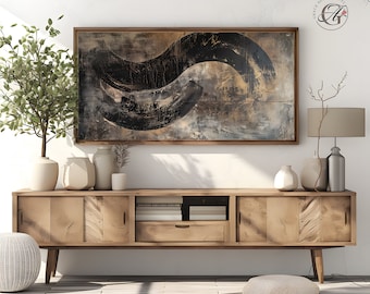 Black and Gold Geometric Frame TV Art (Digital Download)