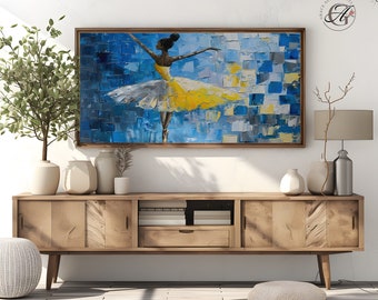 Frame TV Art: African American Ballerina Oil Painting (Digital Download)